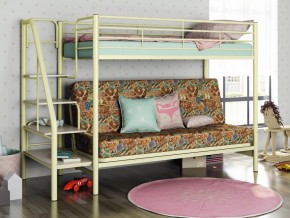 Двухъярусная кровать с диваном Мадлен 3 Слоновая кость-марки в Нижней Туре - nizhnyaya-tura.magazinmebel.ru | фото - изображение 1