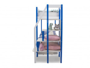 Двухъярусная кровать Svogen с ящиками и бортиком сине-белый в Нижней Туре - nizhnyaya-tura.magazinmebel.ru | фото - изображение 3