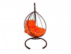 Кокон Капля без ротанга оранжевая подушка в Нижней Туре - nizhnyaya-tura.magazinmebel.ru | фото - изображение 1