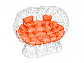 Кокон Лежебока на подставке с ротангом оранжевая подушка в Нижней Туре - nizhnyaya-tura.magazinmebel.ru | фото
