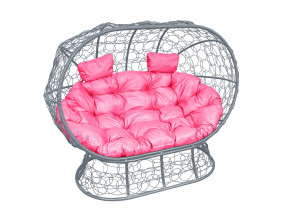Кокон Лежебока на подставке с ротангом розовая подушка в Нижней Туре - nizhnyaya-tura.magazinmebel.ru | фото