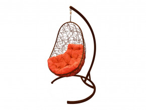 Кокон Овал с ротангом оранжевая подушка в Нижней Туре - nizhnyaya-tura.magazinmebel.ru | фото - изображение 1