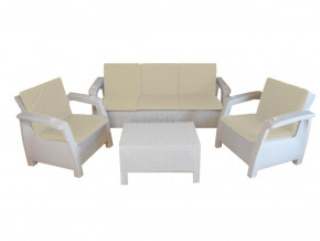 Комплект уличной мебели Yalta Premium Terrace Triple Set белый в Нижней Туре - nizhnyaya-tura.magazinmebel.ru | фото