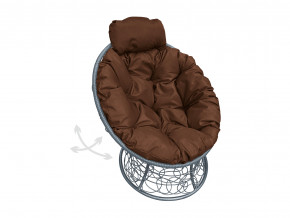 Кресло Папасан мини пружинка с ротангом коричневая подушка в Нижней Туре - nizhnyaya-tura.magazinmebel.ru | фото