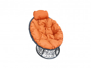 Кресло Папасан мини с ротангом оранжевая подушка в Нижней Туре - nizhnyaya-tura.magazinmebel.ru | фото