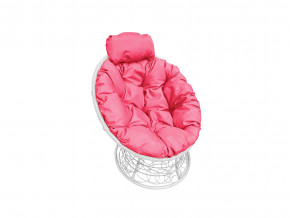 Кресло Папасан мини с ротангом розовая подушка в Нижней Туре - nizhnyaya-tura.magazinmebel.ru | фото