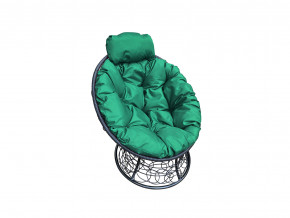 Кресло Папасан мини с ротангом зелёная подушка в Нижней Туре - nizhnyaya-tura.magazinmebel.ru | фото