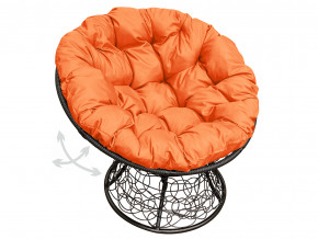 Кресло Папасан пружинка с ротангом оранжевая подушка в Нижней Туре - nizhnyaya-tura.magazinmebel.ru | фото - изображение 1