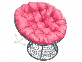 Кресло Папасан пружинка с ротангом розовая подушка в Нижней Туре - nizhnyaya-tura.magazinmebel.ru | фото