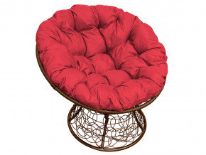 Кресло Папасан с ротангом красная подушка в Нижней Туре - nizhnyaya-tura.magazinmebel.ru | фото