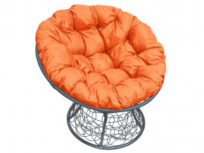 Кресло Папасан с ротангом оранжевая подушка в Нижней Туре - nizhnyaya-tura.magazinmebel.ru | фото