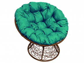 Кресло Папасан с ротангом зелёная подушка в Нижней Туре - nizhnyaya-tura.magazinmebel.ru | фото