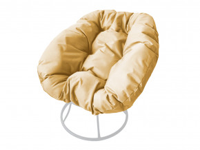 Кресло Пончик без ротанга бежевая подушка в Нижней Туре - nizhnyaya-tura.magazinmebel.ru | фото