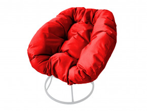 Кресло Пончик без ротанга красная подушка в Нижней Туре - nizhnyaya-tura.magazinmebel.ru | фото