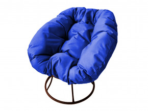 Кресло Пончик без ротанга синяя подушка в Нижней Туре - nizhnyaya-tura.magazinmebel.ru | фото