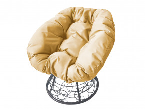 Кресло Пончик с ротангом бежевая подушка в Нижней Туре - nizhnyaya-tura.magazinmebel.ru | фото