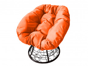 Кресло Пончик с ротангом оранжевая подушка в Нижней Туре - nizhnyaya-tura.magazinmebel.ru | фото