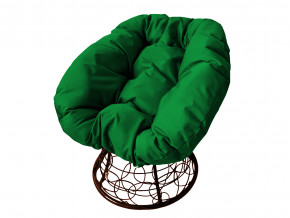Кресло Пончик с ротангом зелёная подушка в Нижней Туре - nizhnyaya-tura.magazinmebel.ru | фото