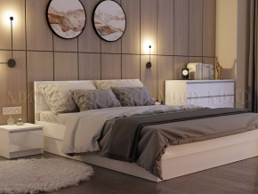 Кровать 1400 Челси Белый глянец в Нижней Туре - nizhnyaya-tura.magazinmebel.ru | фото - изображение 2