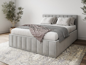 Кровать 1400 Лана серый велюр в Нижней Туре - nizhnyaya-tura.magazinmebel.ru | фото - изображение 1