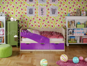 Кровать Бабочки 1600 Фиолетовый металлик в Нижней Туре - nizhnyaya-tura.magazinmebel.ru | фото