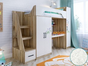 Кровать чердак Тея с пеналом с фасадом для рисования феритейл в Нижней Туре - nizhnyaya-tura.magazinmebel.ru | фото - изображение 1