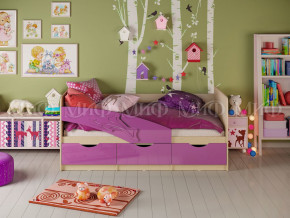 Кровать Дельфин 1600 Фиолетовый металлик в Нижней Туре - nizhnyaya-tura.magazinmebel.ru | фото - изображение 1