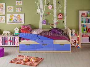 Кровать Дельфин 1600 Синий металлик в Нижней Туре - nizhnyaya-tura.magazinmebel.ru | фото - изображение 1