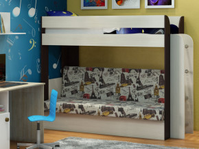 Кровать двухъярусная Карамель 75 венге ткань биг бен в Нижней Туре - nizhnyaya-tura.magazinmebel.ru | фото - изображение 1