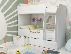 Кровать двухъярусная Малыш двойняшка белый в Нижней Туре - nizhnyaya-tura.magazinmebel.ru | фото - изображение 1