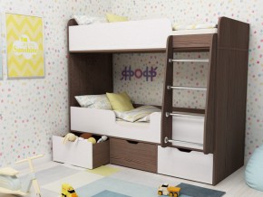 Кровать двухъярусная Малыш двойняшка бодега-белый в Нижней Туре - nizhnyaya-tura.magazinmebel.ru | фото - изображение 1