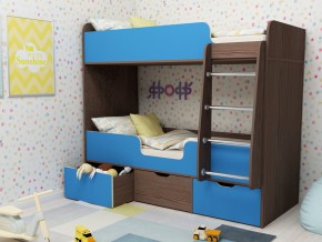 Кровать двухъярусная Малыш двойняшка бодега-голубой в Нижней Туре - nizhnyaya-tura.magazinmebel.ru | фото - изображение 1