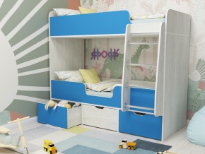 Кровать двухъярусная Малыш двойняшка винтерберг-голубой в Нижней Туре - nizhnyaya-tura.magazinmebel.ru | фото - изображение 1
