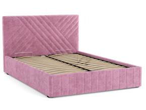 Кровать Гамма 1400 с основанием велюр тенерифе розовый в Нижней Туре - nizhnyaya-tura.magazinmebel.ru | фото - изображение 2