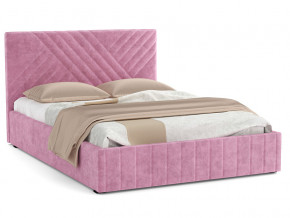 Кровать Гамма 1600 с основанием велюр тенерифе розовый в Нижней Туре - nizhnyaya-tura.magazinmebel.ru | фото