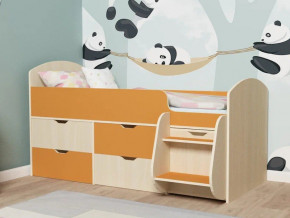 Кровать Малыш-7 Дуб-Оранжевый в Нижней Туре - nizhnyaya-tura.magazinmebel.ru | фото - изображение 1