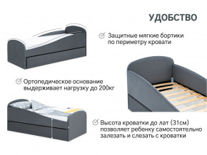 Кровать с ящиком Letmo графит (велюр) в Нижней Туре - nizhnyaya-tura.magazinmebel.ru | фото - изображение 11