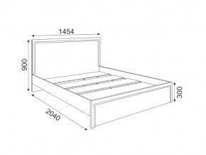 Кровать стандарт с настилом 1400 Беатрис модуль 16 Орех гепланкт в Нижней Туре - nizhnyaya-tura.magazinmebel.ru | фото - изображение 2