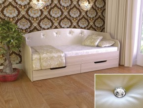 Кровать Юниор Тип 2 шимо светлый/белый перламутр 800х1600 в Нижней Туре - nizhnyaya-tura.magazinmebel.ru | фото - изображение 1