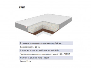 Матрас Григ 140х200 в Нижней Туре - nizhnyaya-tura.magazinmebel.ru | фото - изображение 2