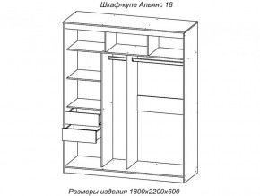 Шкаф-купе Альянс 18 комплект зеркал №4 в Нижней Туре - nizhnyaya-tura.magazinmebel.ru | фото - изображение 2