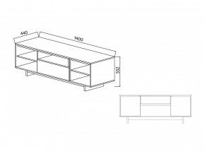 Тумба для ТВА Moderno-1400 Ф6 в Нижней Туре - nizhnyaya-tura.magazinmebel.ru | фото - изображение 4